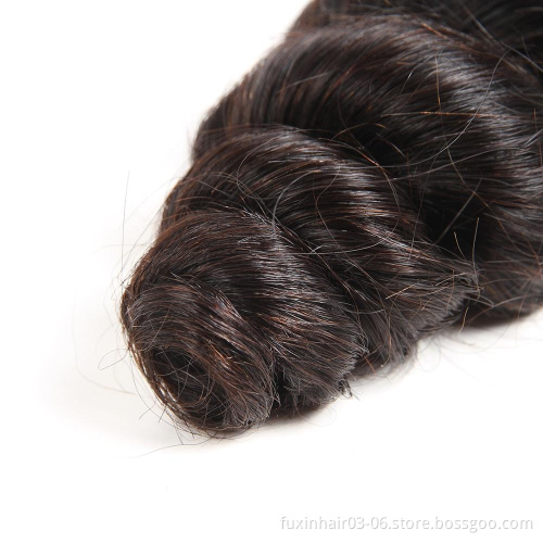 Long Grade 9A Virgin Brazilian Bundles With Loose Wave 5x5 Lace Closure